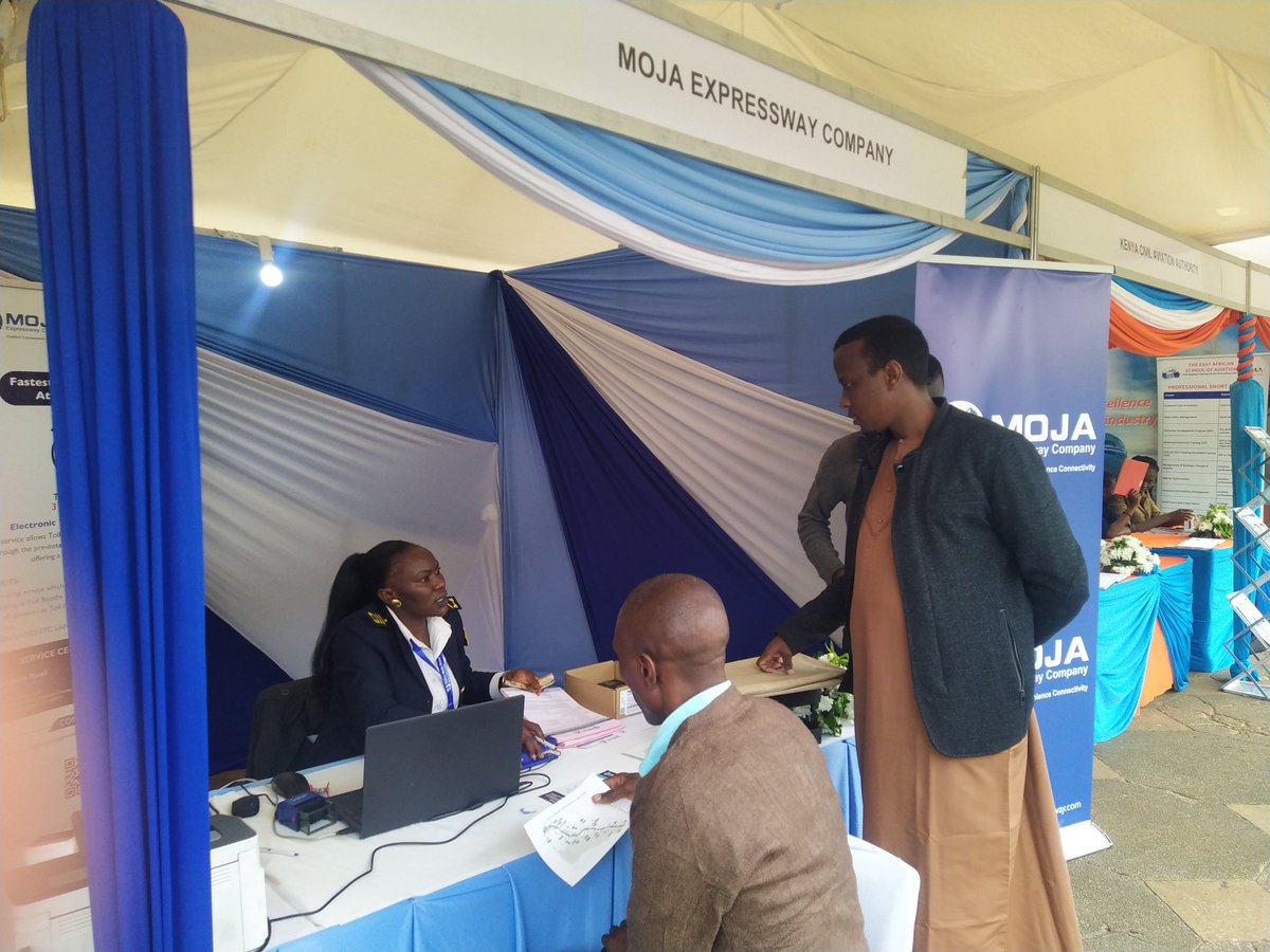 NBOExpresswayKE's tweet photo. The @mojaexpressway is on location  
@KICC_kenya KICC for the Transport and Infrastructure Conference and Expo @masharikitaward come through and register for ETC (Electronic Toll Collection) installation #NairobiExpresswayUpdates https://t.co/XzCY2q1lS5