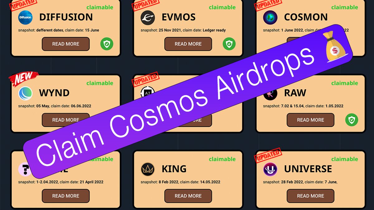 onlinetechstudi's tweet photo. Check your eligibility here, How to claim Cosmos Ecosystem Airdrops ?

Video Link: https://t.co/8qIiawG0SD

#CosmosEcosystem #ATOM #Airdrops https://t.co/1001Hq09MK