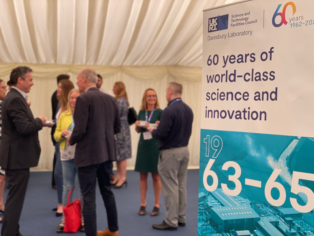 STFC_B2B's tweet photo. We’re ready to celebrate Daresbury Laboratory’s 60th Anniversary today.

Hosted by award-winning journalist @editor_Maguire  the event will celebrate @DaresburyLab glorious history, shine a light on its current world-changing work and take a look at what the future holds

#DLat60 https://t.co/3wYKqReuBF