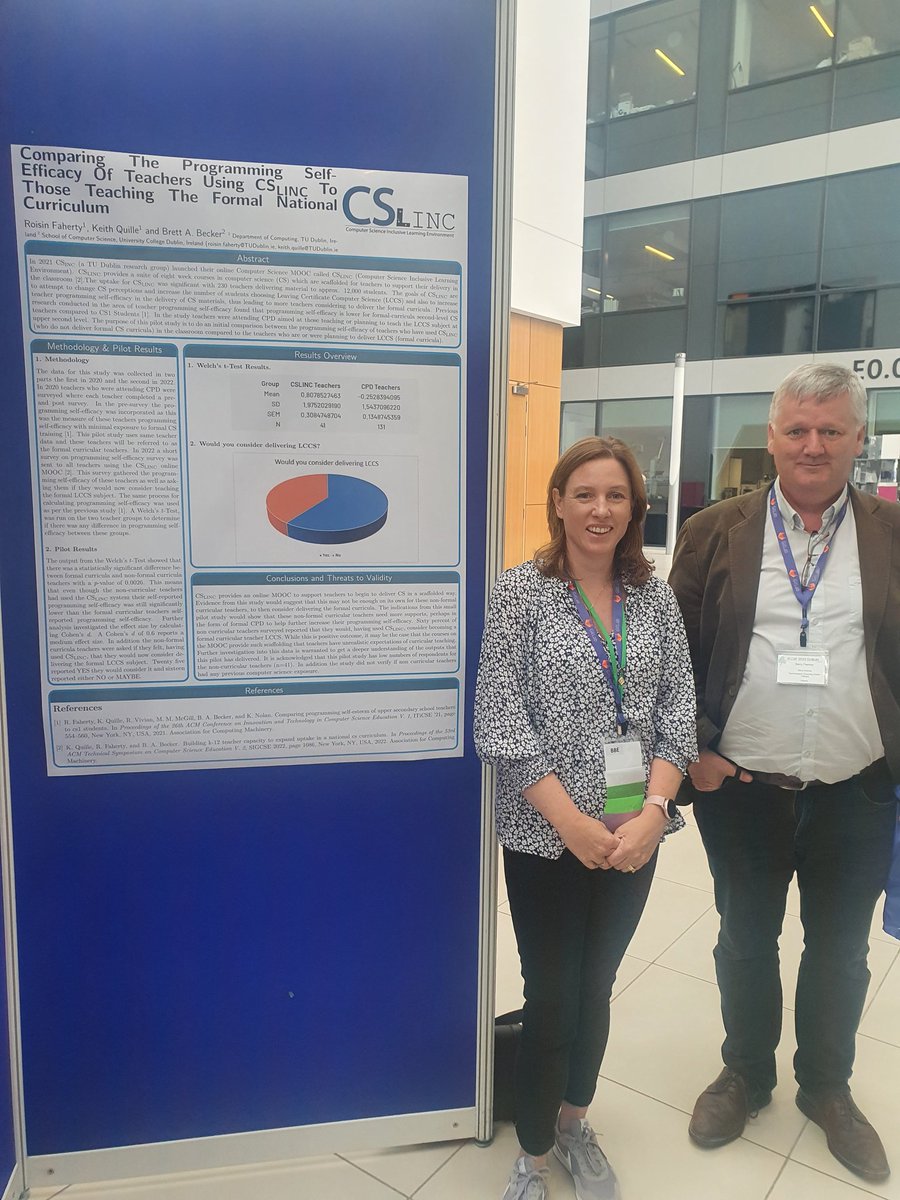 rofaherty23's tweet image. Amazing 3 days at #ITiCSE2022. I have been inspired by the ongoing amazing research in the area of Computer Science Education. Highlights for me were the three keynotes by @eoldham , @TitusWinters , @letiziajaccheri and of course getting to meet and chat to @guzdial.