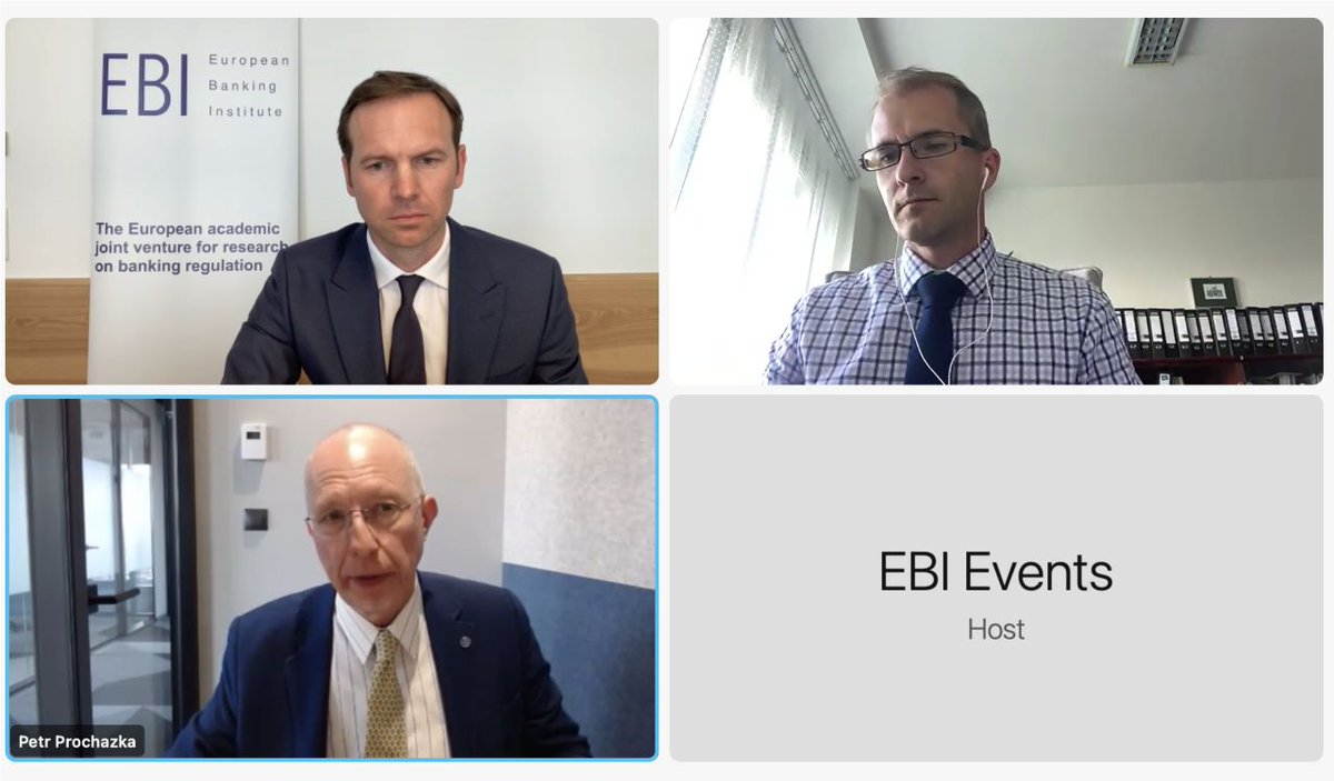 EBI_EU's tweet photo. It was a pleasure to host Dusan Hradil &amp; Petr Procházka at the 16th EBI Policy Series, as they discussed the program of the Czech government for the EU presidency in banking &amp; financial markets. Thank you to all for the productive discussion!

#webinar #czechrepublic #eucouncil https://t.co/PuNJyIQVbv