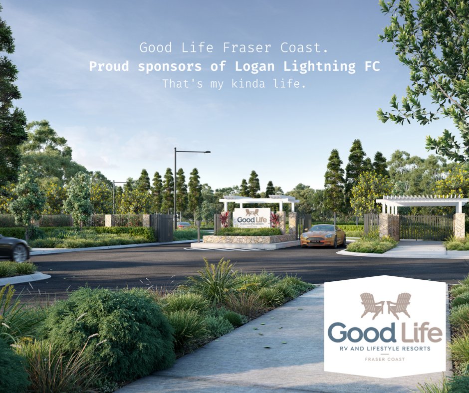 Logan Lightning FC (@loganlightning) on Twitter photo Our major club sponsor Good Life are proud to get behind our football community. 
Good Life Fraser Coast is redefining over 50s living with beautiful free-standing homes and a wealth of resort-style amenities designed for living life to the full.
GoodLifeResorts.com.au Our major club sponsor Good Life are proud to get behind our football community. 
Good Life Fraser Coast is redefining over 50s living with beautiful free-standing homes and a wealth of resort-style amenities designed for living life to the full.
GoodLifeResorts.com.au