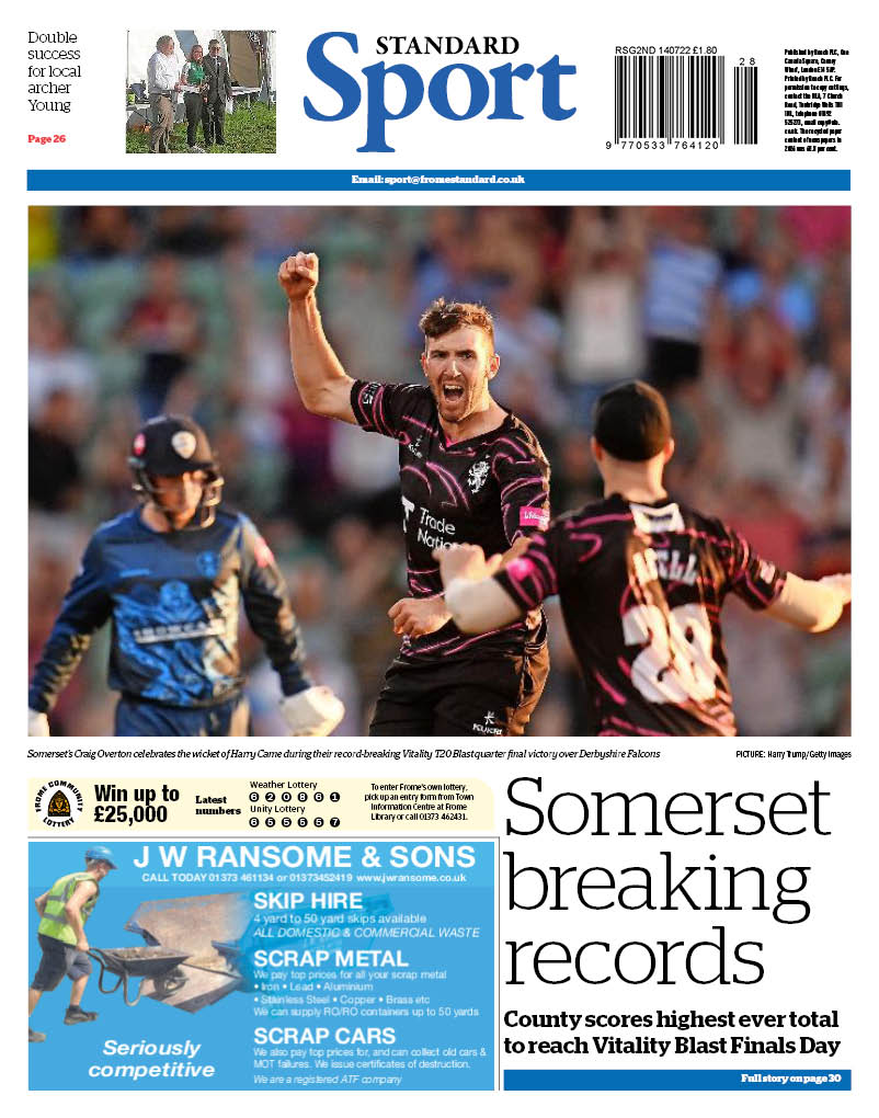 #Sport in this week's Somerset Guardian &amp; Frome Standard: <a href="/Radstock_TownFC/">Radstock Town FC</a>'s restructure, Tooze hat-trick in <a href="/PaultonRoversFC/">Paulton Rovers</a> win, <a href="/FromeTownFC/">Frome Town FC</a> face <a href="/SouthamptonFC/">Southampton FC</a> B, win for <a href="/WeltonRoversFC/">Welton Rovers 🇳🇬</a>, FA Cup &amp; Vase draws; <a href="/SWAC_Archery/">South Wansdyke Archery Club</a> Young's double success 2/3 #SupportLocal