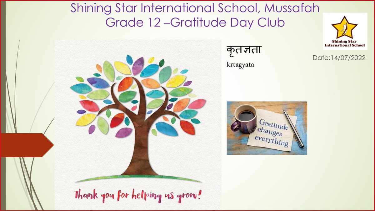 jipson_vinoji's tweet photo. Gratitude as a pedagogy!!! SSIS Grade 12 students formed a gratitude club.👏👏👏#T4edu#MOEUAE#Strongschools#Bestschoolprize @AbhilashaTochi @VikasPota @anurag29159611 @Deepika44008219 @Cbse_official https://t.co/9hraIoZTpi