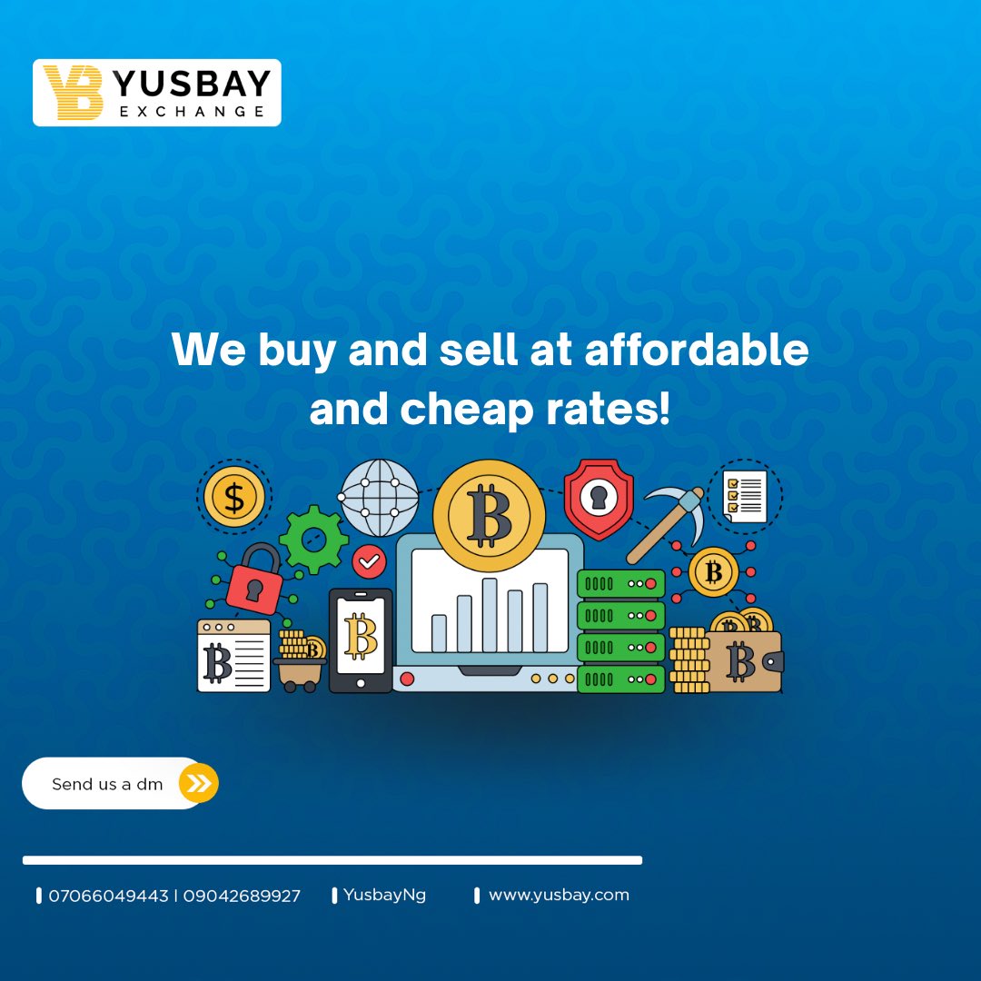 YUSBAY_EXCHANGE's tweet photo. Try out our services today, you’ll come back for more!😃

#Bitcoin #ETH https://t.co/7dY2UtBglc