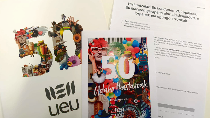 UZEI_'s tweet photo. 👩🎓 #UI50 #50ueurte Hizkuntzalari Euskaldunen VI. Topaketan gaude gaur.
🗨️ #Terminologia-k ezagutzaren transmisioan duen garrantziaz ariko da gure lankide Iker Etxebeste.
#euskara @ueu_orokorra https://t.co/AEikFk28l3