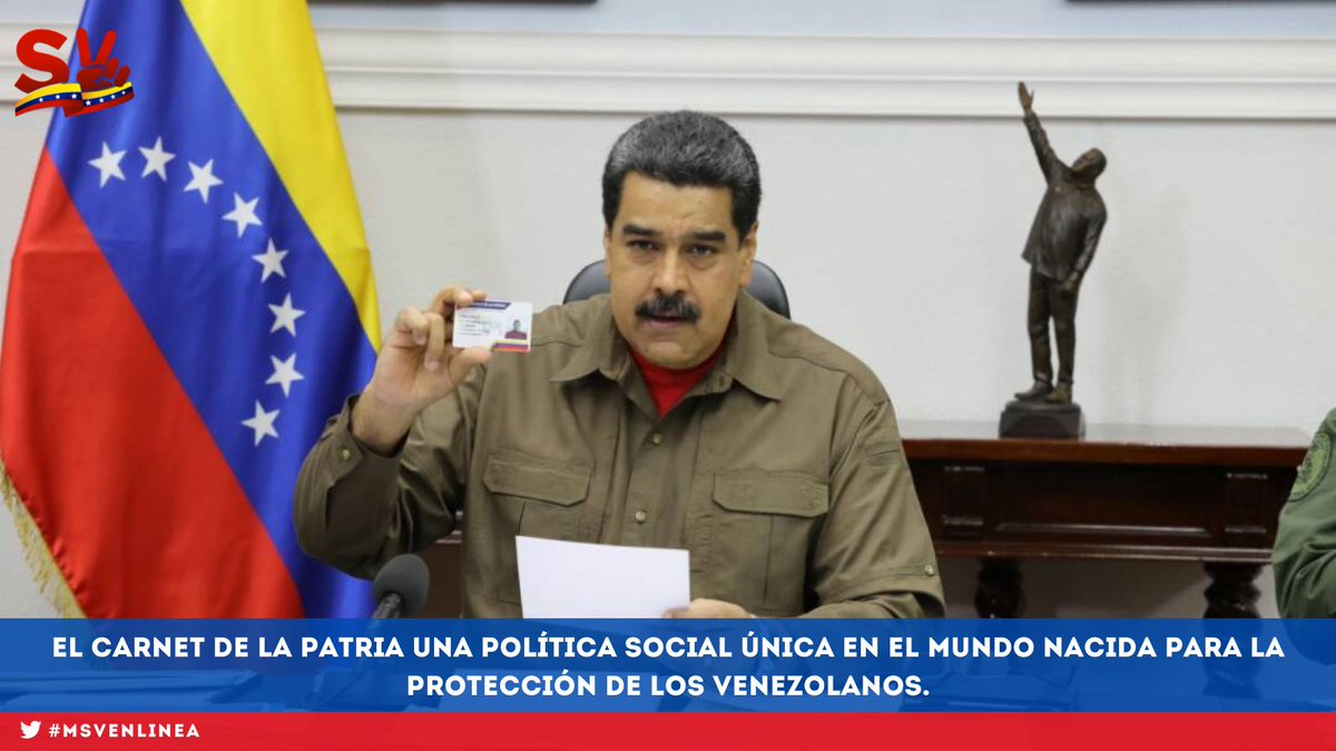 #Entérate || Vienen nuevas sorpresas para el @CarnetDLaPatria, es un instrumento ideado por el Pdte. @NicolasMaduro para llevar la mayor cantidad de beneficios al pueblo venezolano. @MSVEnLinea #TuiteroPatria #14Jul #ProtégeteDeLaCovid