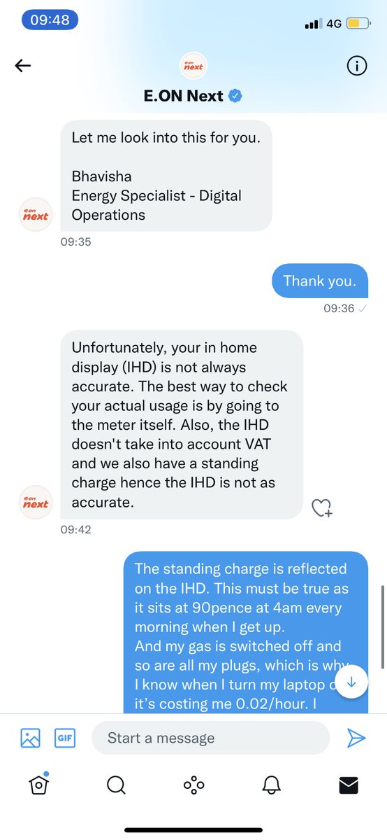 JamieJohansson_'s tweet photo. If anyone is wondering what’s going on with their Electricity Bill, @eon_next advises your smart meter readings could easily only HALF your bill &amp; WRONG by 50% after VAT is added. 
Well now it all makes sense.
How do we get a more accurate reading? Thank you. https://t.co/qmABjbUxMi