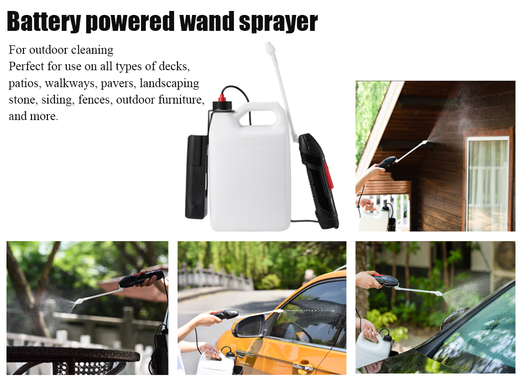 Battery powered wand sprayer for indoor &amp; outdoor cleaning!
