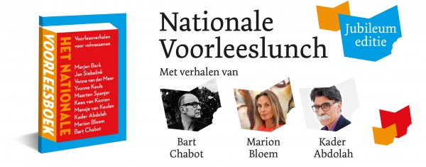 Wie kent ze niet? @bartchabot, @MarionBloem en @KaderAbdolah, dit jaar schrijven ze alle drie een verhaal voor de #NationaleVoorleeslunch! Daarmee viert de @Leescoalitie de 10e editie, die op vrijdag 7 oktober (Nationale Ouderendag) plaatsvindt. Lees meer: kb.nl/actueel/nieuws…