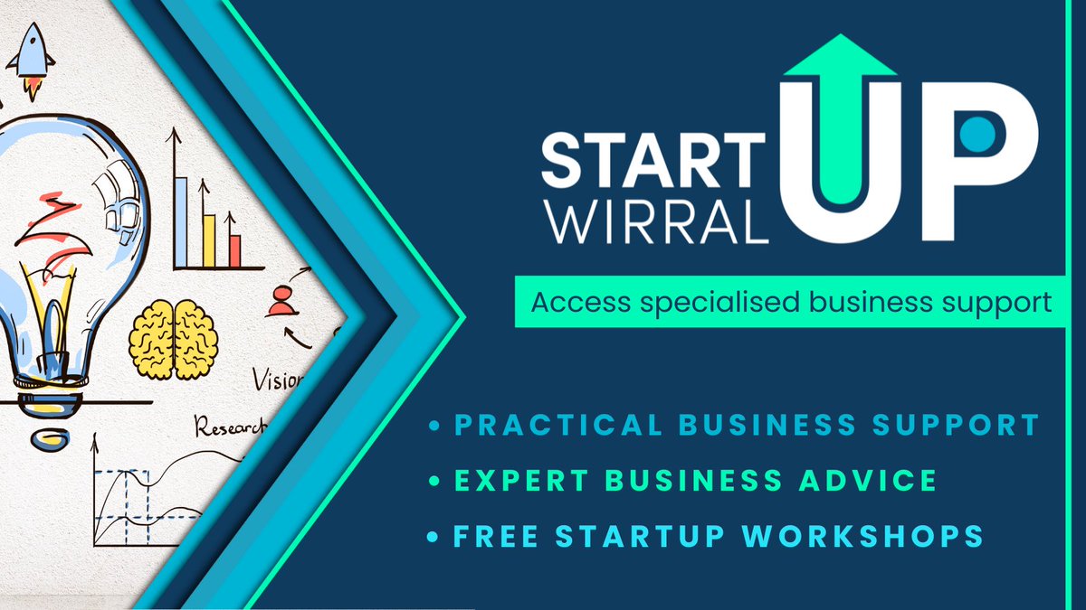 StartUpWirral's tweet photo. Are you looking to bring your business aspirations to life?

Our team of experts at StartUp Wirral are here to solve your unique business needs through tailor-made one-to-one services and support.

Find out more at: https://t.co/JJOQ0nib5c https://t.co/VrToMrQooH