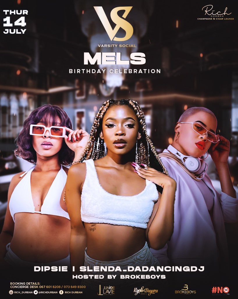 #RichThursdays Brings Out The Queendom 👸🏽 For @melellyn_ Birthday Celebration 🎂🥂 Supported By @slenda_dadancingdj &amp; @dipolelo_dipsie 

Residents: <a href="/hands_dj/">#HandsMakeHerDance..</a> , <a href="/realdjinn/">⚔️⚰️🧛🏻‍♂️</a> &amp; <a href="/fakumfutho/">.</a> 

Hosted By: @brokeboys.entertainment 
Table Bookings: 0676018208 ☎️