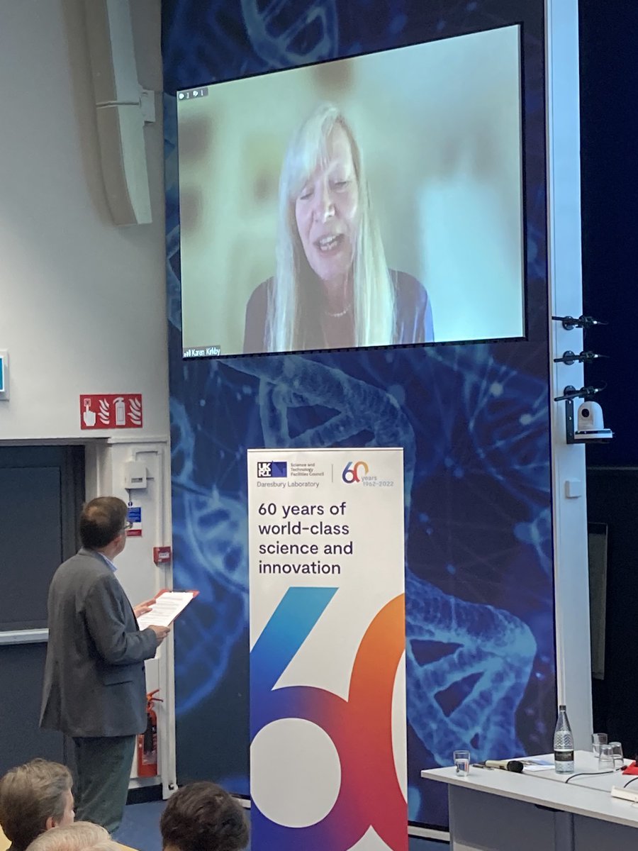 SciTecDaresbury's tweet photo. Hearing from Prof Karen Kirkby of University of Manchester about the importance of proton therapy as “atomic scalpels” for cancer treatment. Working with the Cockcroft Institute at Sci-Tech Daresbury through the proton therapy research room established on the site. #DLat60 https://t.co/kdnHYoRIQj