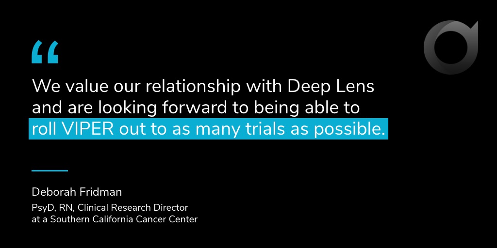 "We value our relationship with Deep Lens and are looking forward to being able to roll VIPER out to as many trials as possible." 
#clinicalresearch #clinicaltrials #oncology #precisionmedicine #research #genomics

bit.ly/3OZwCaq