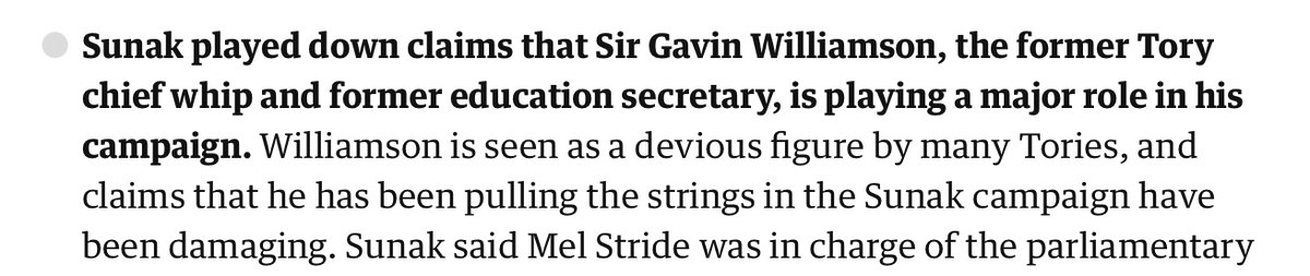 Can never get my head around Gavin Williamson being cast as a canny political operator behind the scenes. The guy is manifestly thick as fuck.