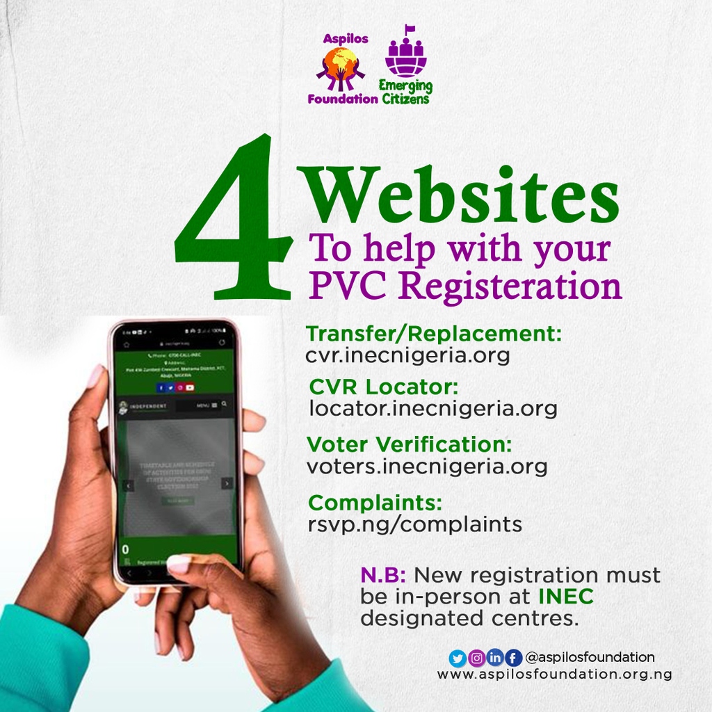 aspilosfdn's tweet photo. Based on the INEC announcement the Continuous Voter Registration is still in progress and all Electoral Commissioners have been directed to continue the exercise pending further directives.
.
#INEC #CitizensPlatfrom #EmergingCitizens https://t.co/MII3QgMMn8