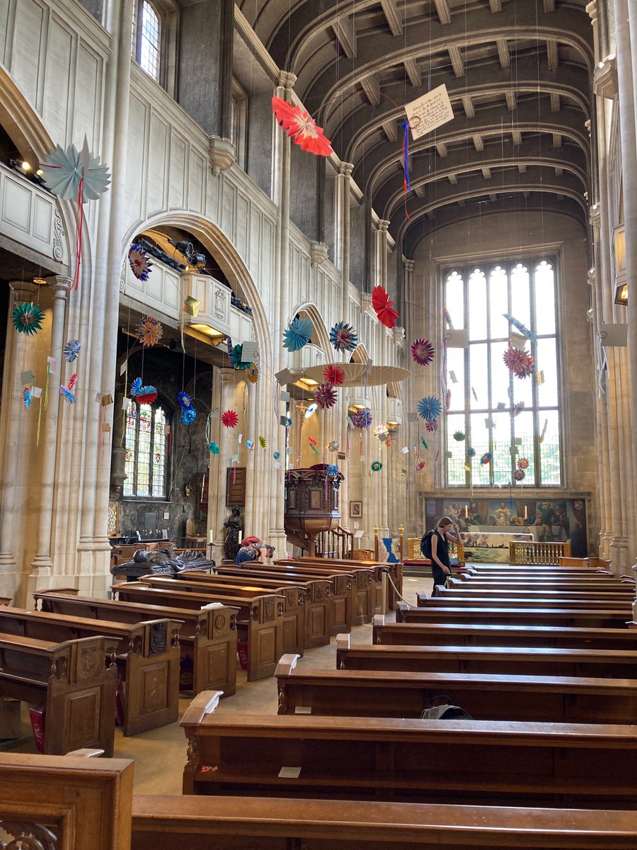 AllHallowsTower's tweet image. The Floating Field installation is looking fantastic! Featuring flowers and prayers by members of the local community @FSTenTrinity @MarshMcLennan  @TaizeInLondon