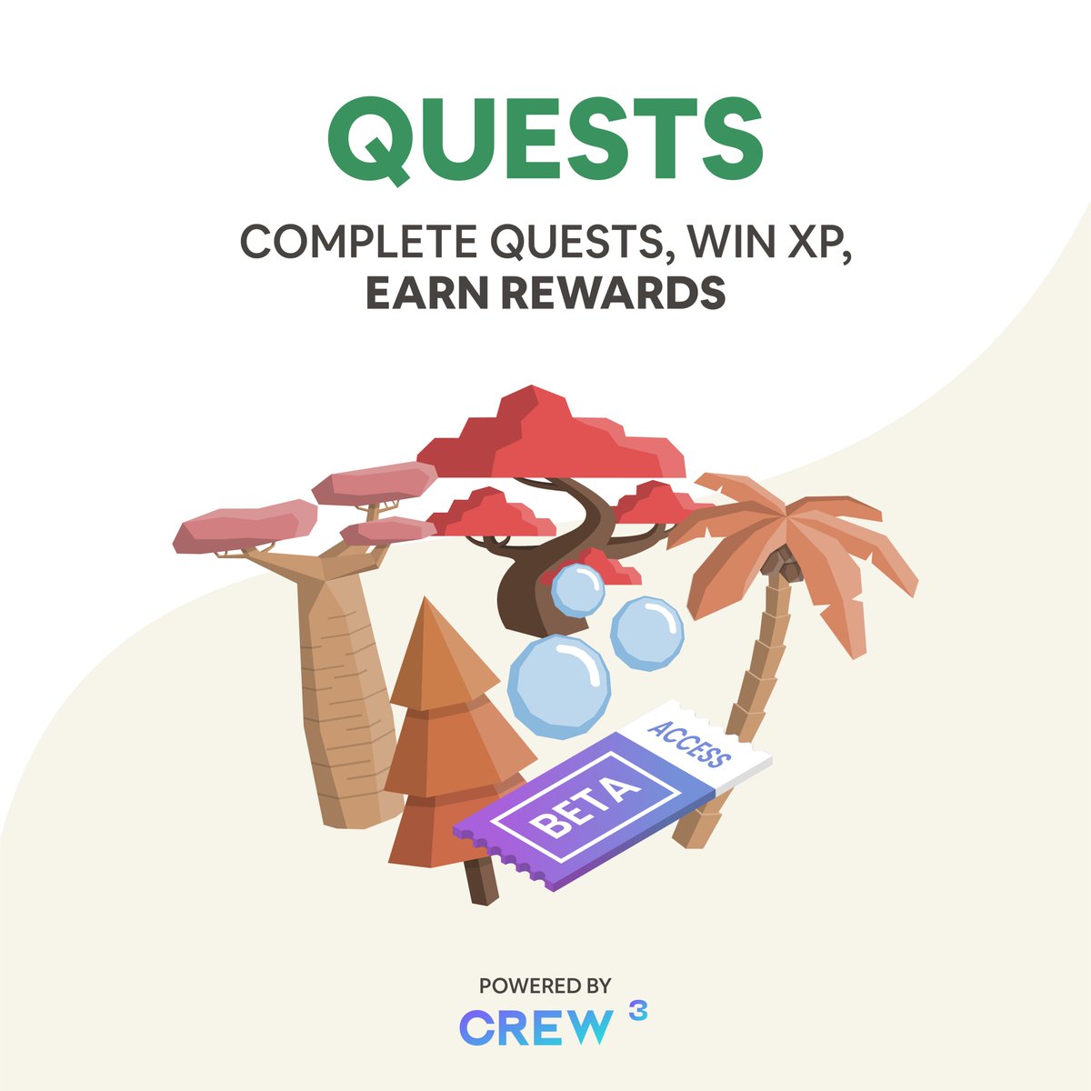 Do you want Beta Access, eGLD, NFTs... ?

Complete quests and missions, win XP, and try to be at the top of the leaderboard! ⚡️

👇
elrondtrees.crew3.xyz/questboard