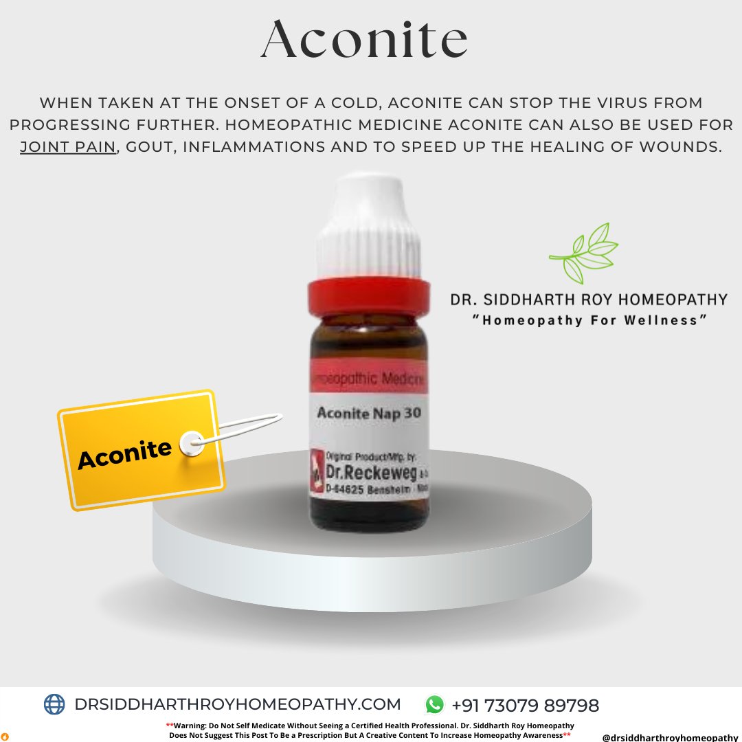 Aconite: When taken at the onset of a cold, aconite can stop the virus from progressing further.
.
.
.
#homoeopathicmedicine #homoeopathyheals #homoeopathyworld #homoeopathyislife #homoeopathic_system_of_medicine #strugglingtoday #forbettertomorrow #learnwithfun #learning