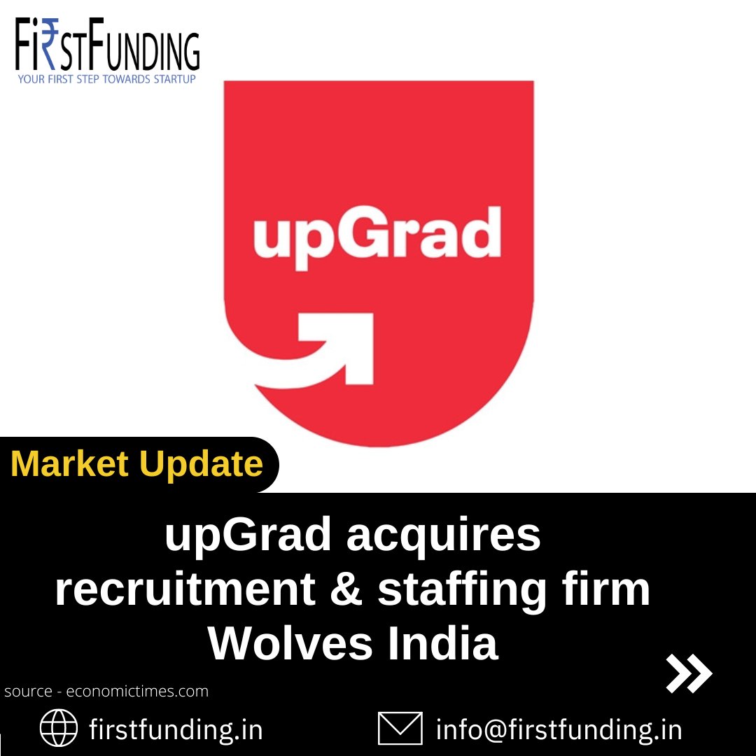 i_firstfunding's tweet photo. The joining of Wolves India will give us an edge in the tech ecosystem," said Mayank Kumar, Co-founder and MD, upGrad.
.
Follow for more market updates and knowledgeable information
.
.
.
.
#firstfunding #Upgrad #aquisition #startupupdate #onlinelearning #learningplatfrom https://t.co/v2J8Lb8arj