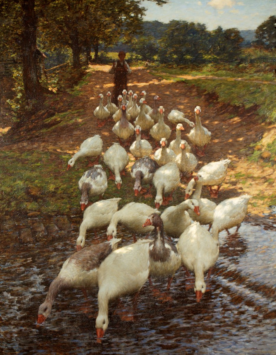 Today's #OnlineArtExchange theme is plein air painting in celebration of <a href="/PenleeHouse/">Test Account</a>'s Painting Between the Tides: Walter Langley exhibition. We're sharing The Watersplash by Henry Herbert La Thangue - one of our most-loved paintings!☀️