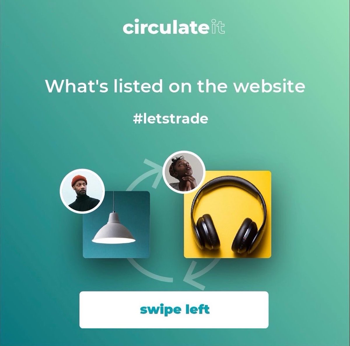 Circulate_It_'s tweet photo. Don’t just swipe,make your exchange today. 
#letstrade #letsbarter #letsexchange https://t.co/WzpnZqmqua
