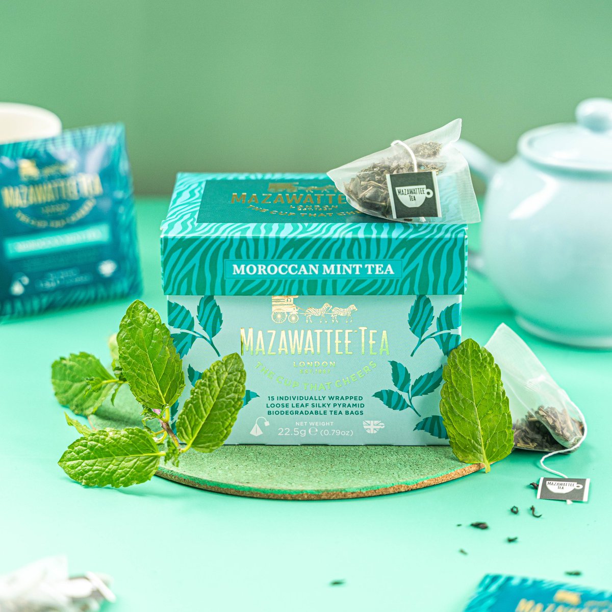 Our award winning Moroccan Mint Tea provides you with a light, clean and refreshing cup of tea. This blend works in pleasing harmony to produce a fresh and delicious taste.