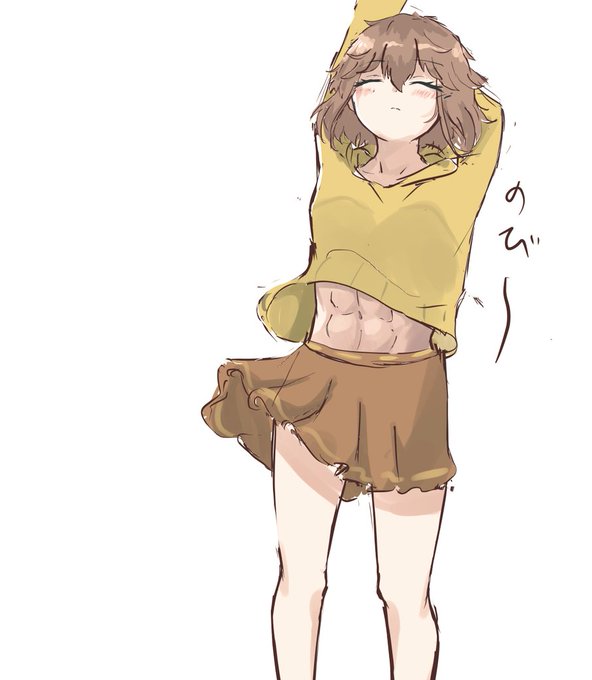腹筋女子のtwitterイラスト検索結果