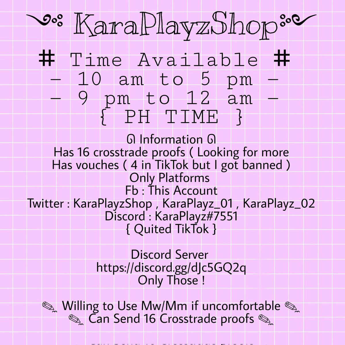 KaraPlayzShop's tweet photo. SELLING ITEMS FOR GCASH !

• ALWAYS NGF 

{ NOT ACCEPTING LOAD }
#royalehightrade #royalehighcrosstrade #royalehighcrosstrades #royalehightradings #royalehigh #royalehighsell #royalehighroblox #royalehighoffer #royalehighselling #royalehighhalos https://t.co/L74r2xZoWB