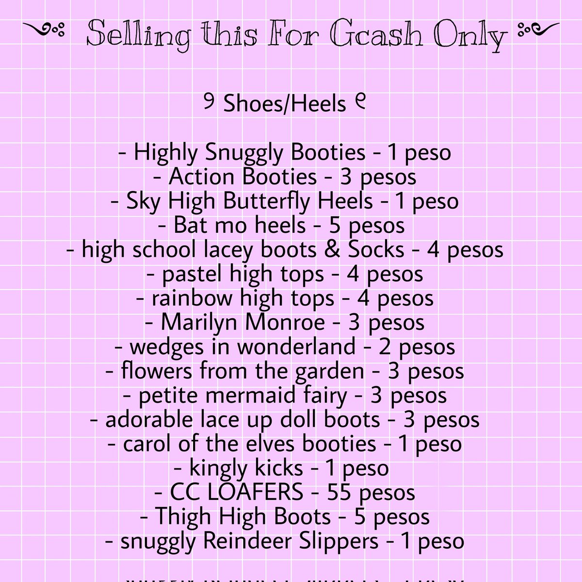 KaraPlayzShop's tweet photo. SELLING ITEMS FOR GCASH !

• ALWAYS NGF 

{ NOT ACCEPTING LOAD }
#royalehightrade #royalehighcrosstrade #royalehighcrosstrades #royalehightradings #royalehigh #royalehighsell #royalehighroblox #royalehighoffer #royalehighselling #royalehighhalos https://t.co/L74r2xZoWB