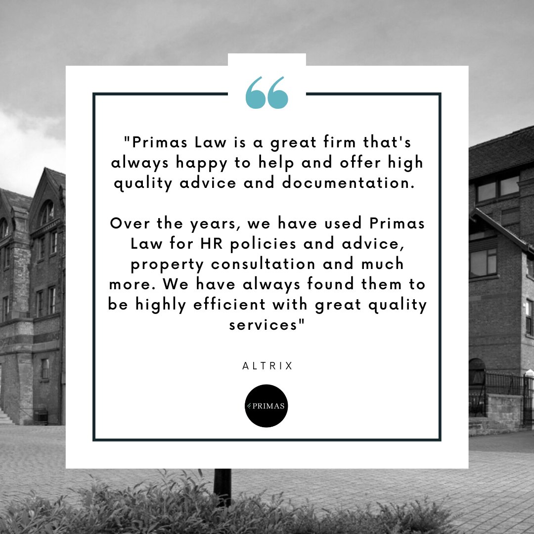 Another happy Primas client ⭐️
 
We’re proud to go above and beyond for our clients, working our hardest to provide high quality, efficient services.
 
Interested in finding out more about what we do? Take a look at our services here: primaslaw.co.uk/what-we-do/
 
#law