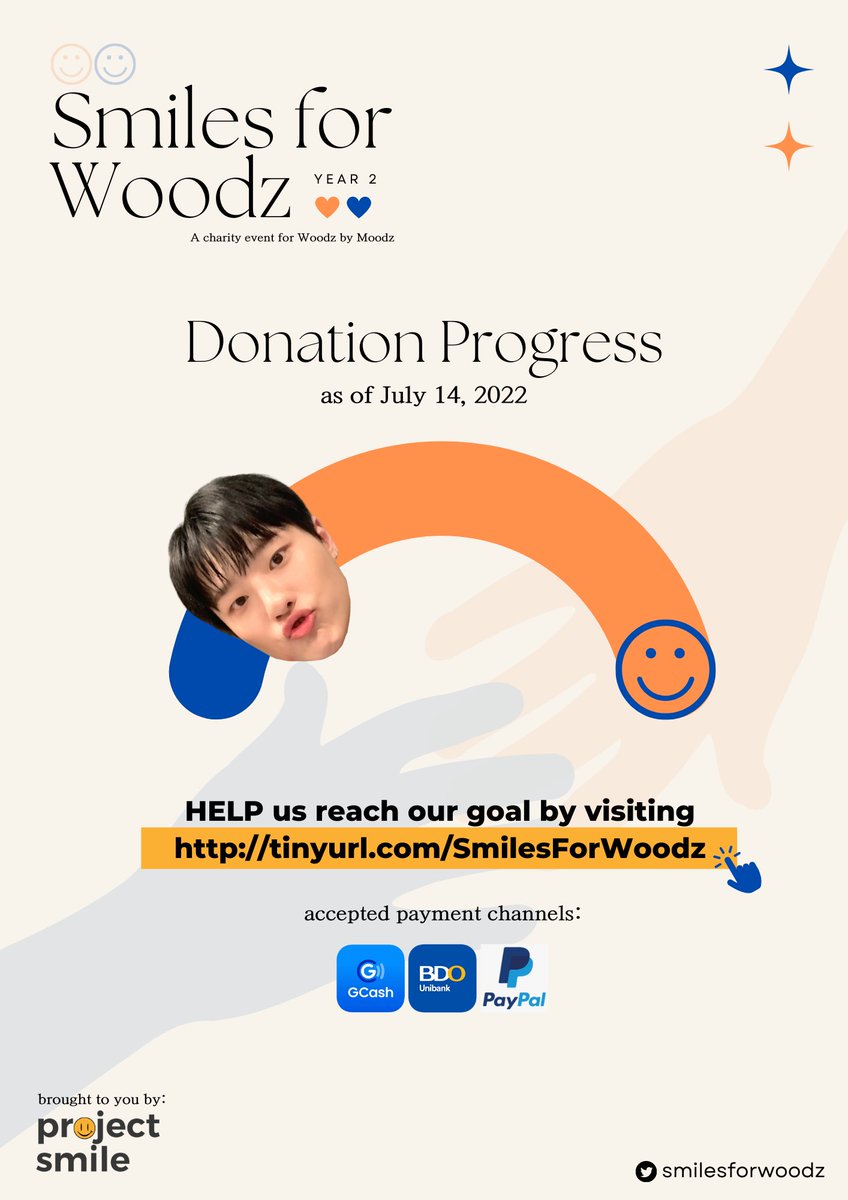 smilesforwoodz's tweet photo. 🧡D-37💙
#SmilesForWOODZ Year 2:
A charity event for #Woodz by #Moodz
Help us reach our goal. Any amount will be a great help for our chosen charity 🧡💙
🔗https://t.co/jQ9ZFGFfIU
"It's not how much we give, but how much LOVE we put in giving." https://t.co/7RFXqPkGti
