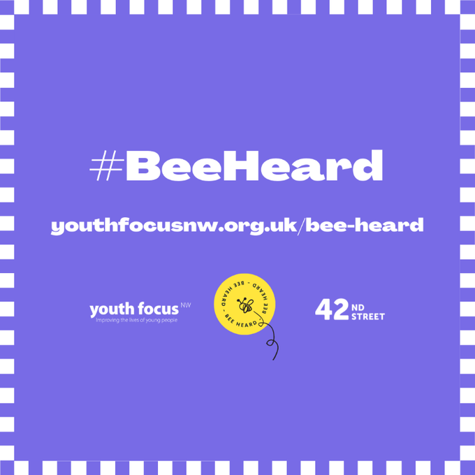 42ndStreetmcr's tweet photo. BEE HEARD ๐ฃ
Aged 16-25 and working with a youth organisation in Greater Manchester?
We've partnered with
@YouthFocusNW to ensure youth voice is heard and represented within mental health services. Find out how you and your organisation can get involved ๐ #BeeHeard https://t.co/n9rcgdjnkx