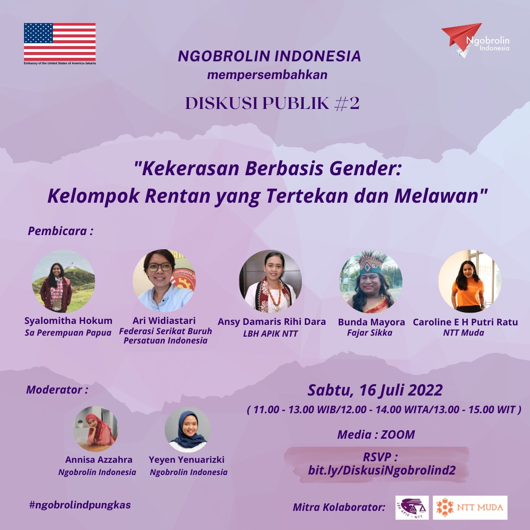 Gasken Kak! Yuk kita ngobrol-ngobrol lagi.

Daftar di sini: bit.ly/DiskusiNgobrol…

#NgobrolinIndonesia #NgobrolindPungkas #GerakBersama #UUTPKS #LawanKekerasanBerbasisGender #Ngobrolind