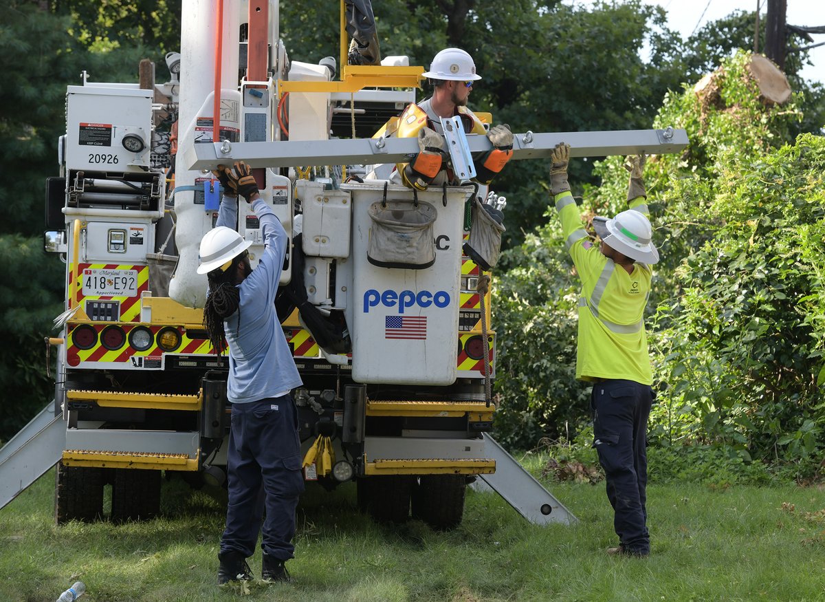 PepcoConnect's tweet photo. Power has been restored to the vast majority of customers who experienced an outage from Tuesday's storm. For those who are still without service, know that we are continuing to work around the clock to repair outages. Visit https://t.co/wM04oFjxRK for estimated restoration time. https://t.co/QogdvTaTsX