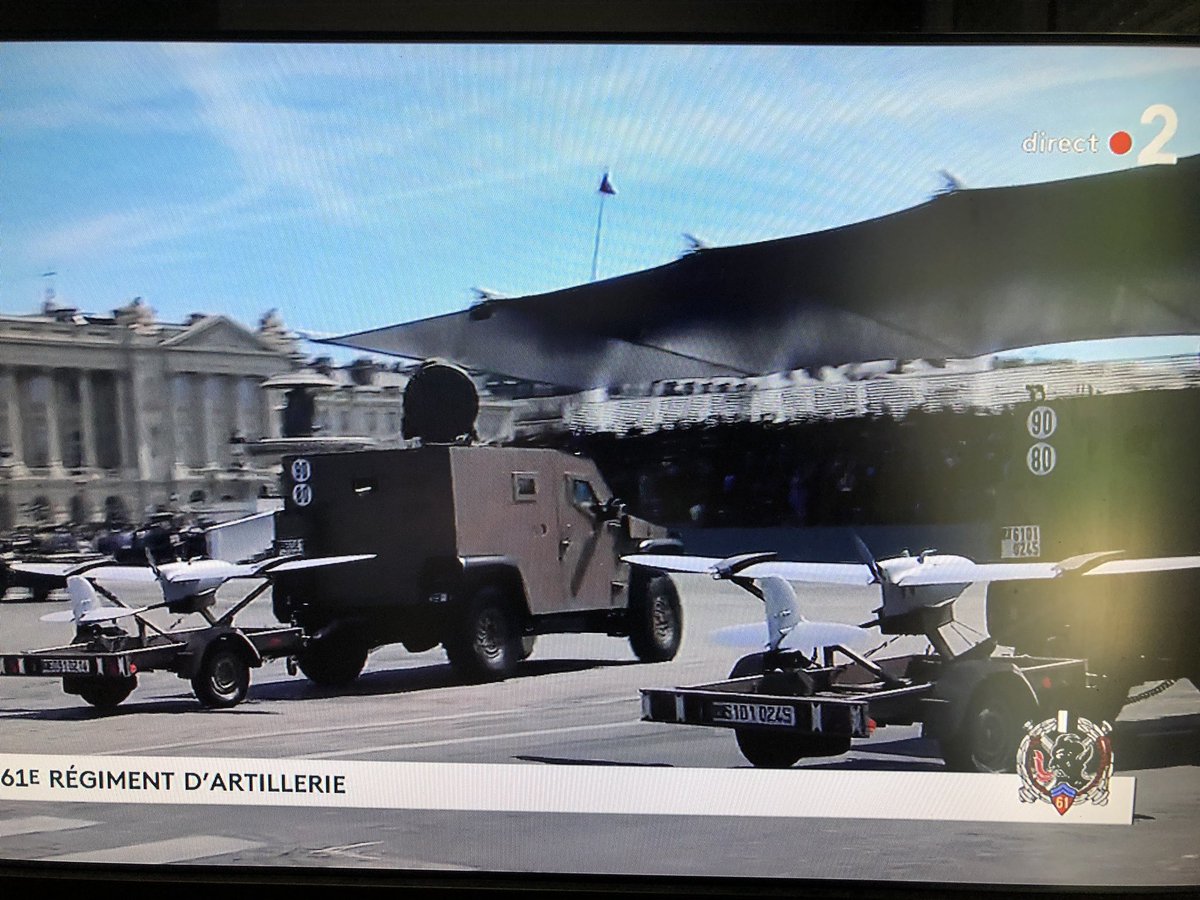 thalesgroup's tweet image. Énorme fierté pour @ThalesDefence  quand le 54e régiment de transmissions et le 61e Régiment d’artillerie défilent avec leur  Système de mini-drones de reconnaissance (SMDR)
@Armees_Gouv @armeedeterre 

#SpyRanger 
#AuServiceDesForces #14juillet #BastilleDay