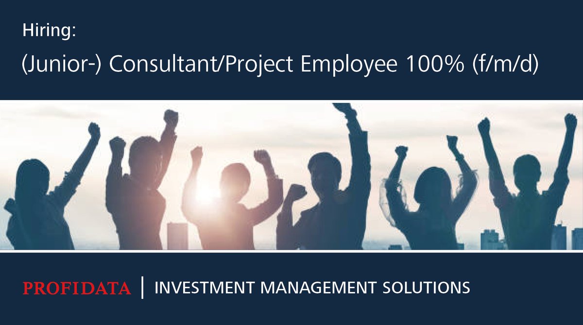 profidata's tweet photo. Become part of our team at #Profidata in #Frankfurt as (Junior-)#Consultant/Project Employee!
Find the right solutions for our clients with our investment management system #Xentis! Be part in our software or service implementation and change projects.
https://t.co/kvD1m3S0nf https://t.co/dAm4b0a24U