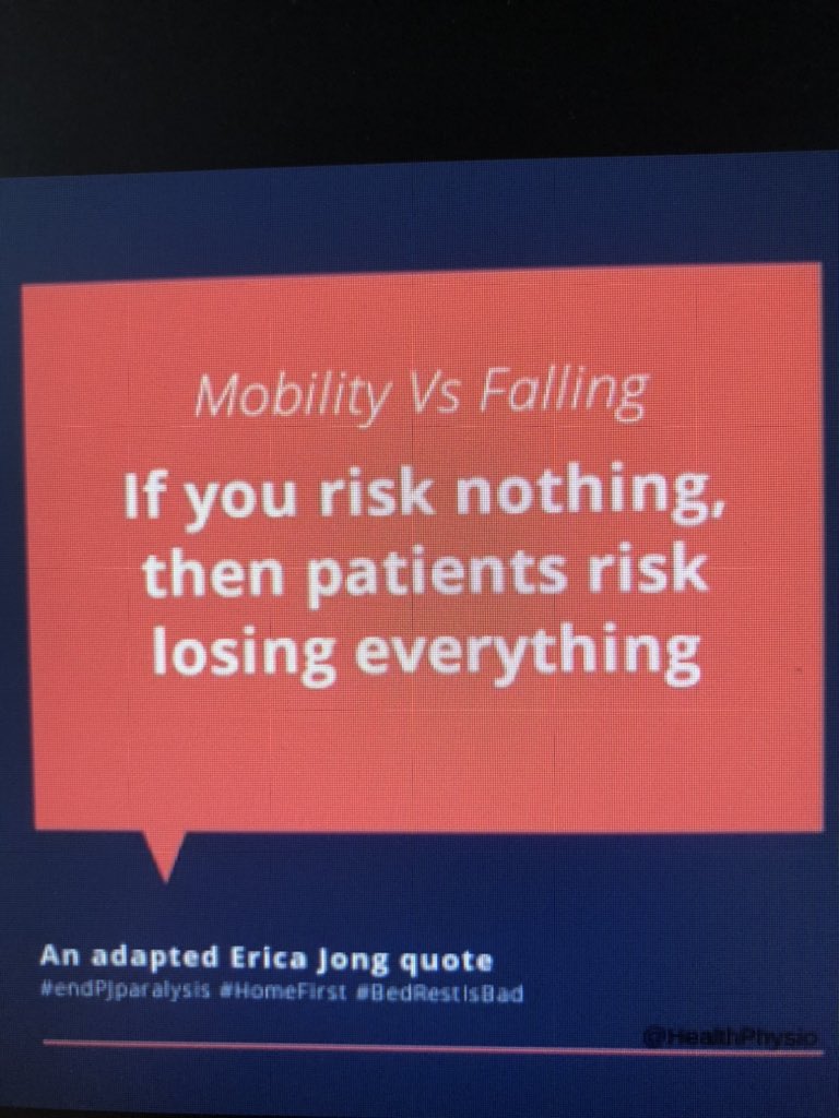 laura_rowlinson's tweet photo. A great quote to encourage a risk enabling approach to rehabilitation in this mornings talk by @HealthPhysio #EndPJparalysis global summit, @ELCHrehab https://t.co/OMh3wXcwnr