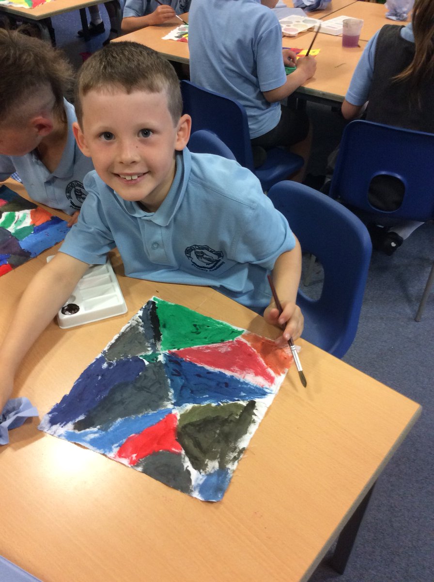 We are continuing our African Art project this morning.