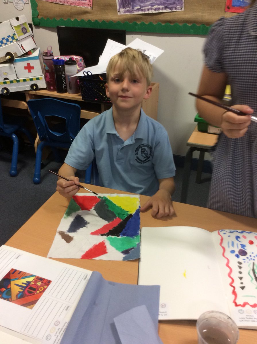 We are continuing our African Art project this morning.