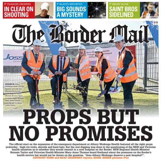 Julie (@jcoe00) on Twitter photo Tomorrow's front page tonight: The state's health ministers came together today but while there were props, there were no promises. Tomorrow's front page tonight: The state's health ministers came together today but while there were props, there were no promises.