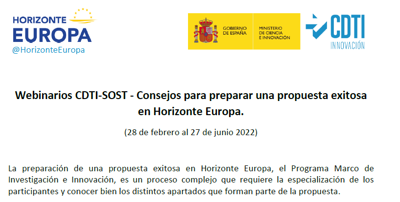 💡 📄 Resumen de los webinarios sobre preparación de propuestas #HorizonteEuropa - Los Lunes de CDTI-SOST Bruselas

👌 Si estás preparando una propuesta consulta el contenido de cada sesión para tener en cuenta las recomendaciones ‼️

▶️ horizonteeuropa.es/file-download/…