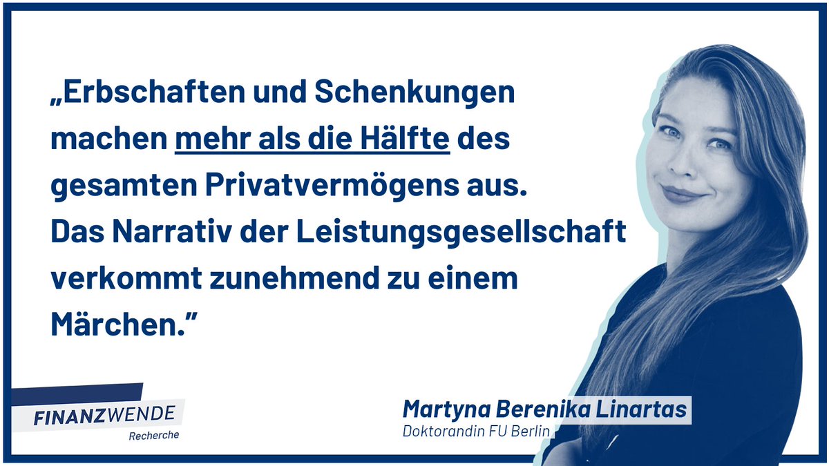 #Erbschaften und Schenkungen betragen jährlich über zehn Prozent des Bruttoinlandsprodukts Deutschlands. <a href="/martyna_lin/">Martyna Linartas</a> hat einen spannenden Beitrag für unseren #Blog verfasst. finanzwende-recherche.de/2022/07/12/ver…