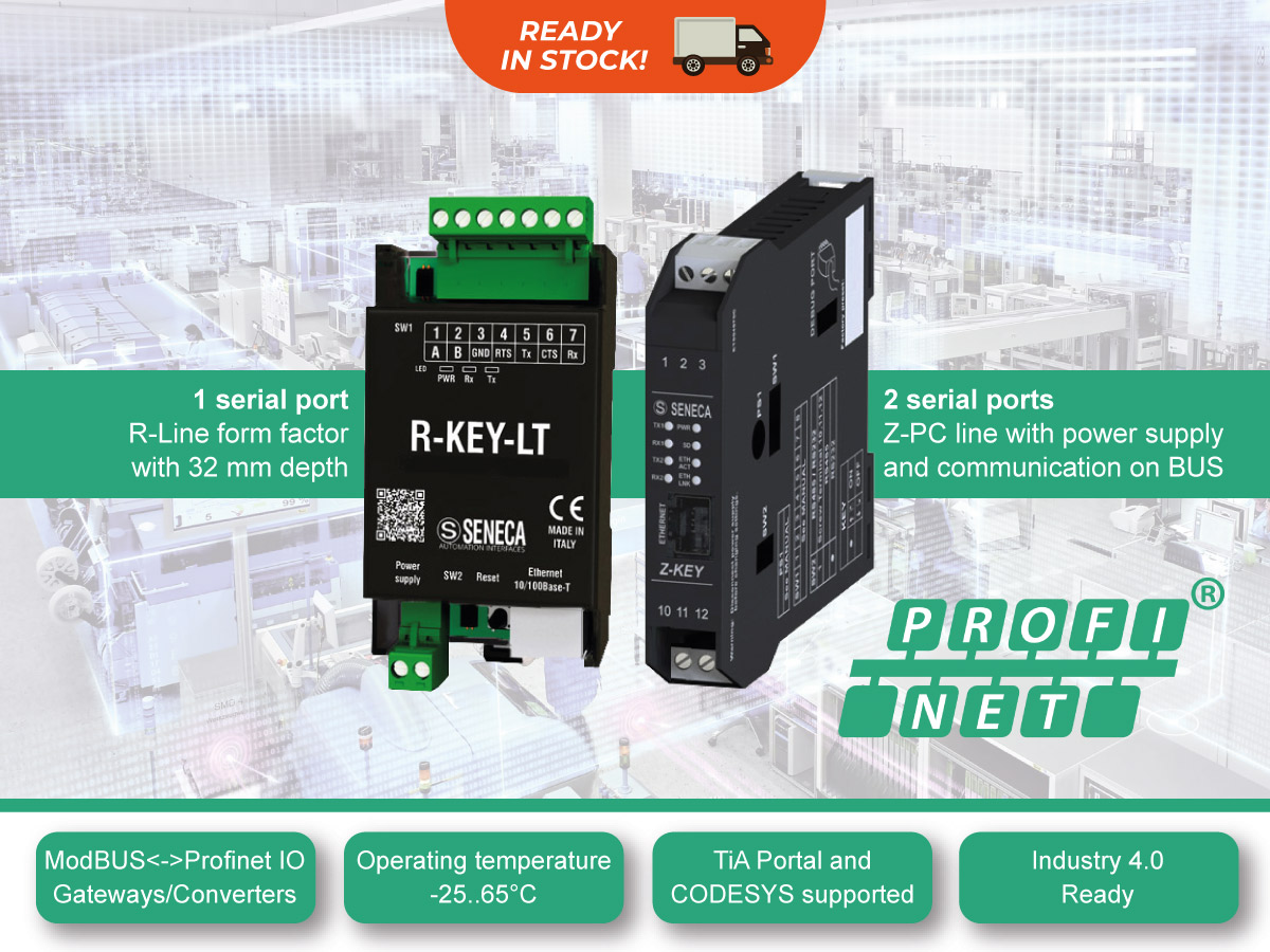 SENECAutomation's tweet image. I #gateway #ProfinetIO SENECA sono in grado di trasmettere dati in modo bidirezionale con le reti #ModBUS supportando applicazioni di #automazione e #Industria40. Connetti il tuo #PLC ai moduli in campo!🎯 
Scopri i dettagli qui seneca.it/linee-di-prodo…