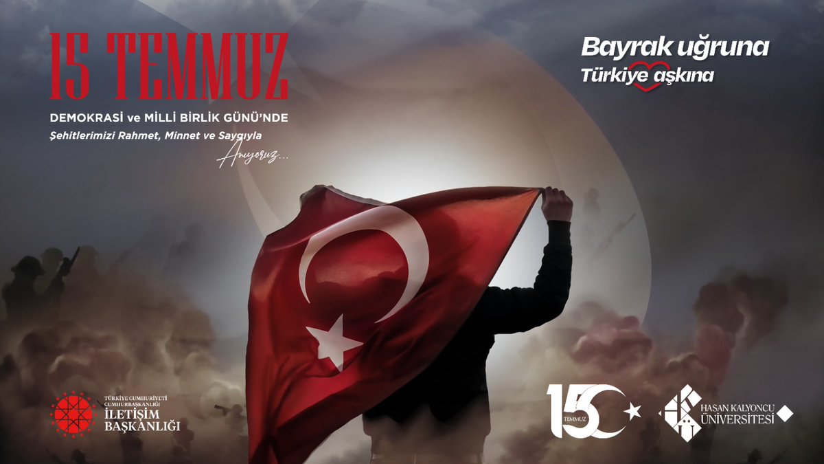 HKÜ Radyodan; "15 Temmuz Demokrasi ve Milli Birlik Günü Anma Programı"
📅 15 Temmuz
🕑 08.00 ve 18.00'de 
106.8 frekansından ve online olarak dinleyebilirsiniz.