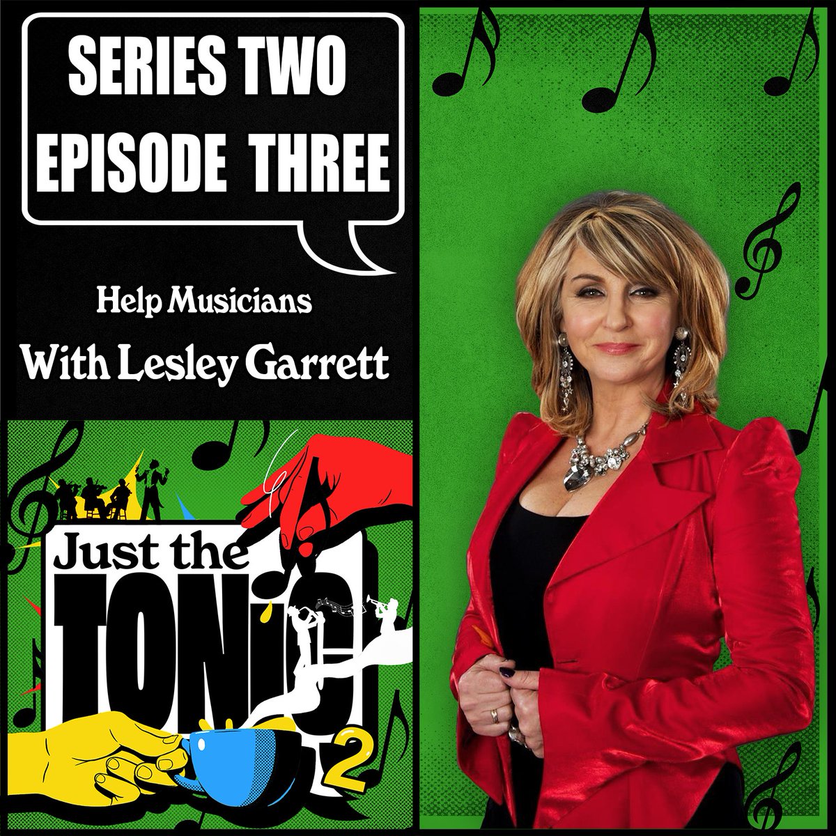 JustTheTonicPod's tweet photo. Episode 3 : 
Help Musicians with Lesley Garrett

Soprano extraordinaire @garrettsgossip has had an inspirational career in music. She chats to @thekatiederham about her work at @HelpMusicians and her view on the lack of government support for the arts.
➡ https://t.co/wXPg0YWMtl https://t.co/aDqt466lEo