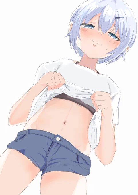 ぼ、ぼくのおなか見たいの…?#絵師さんとつながりたい #イラスト 