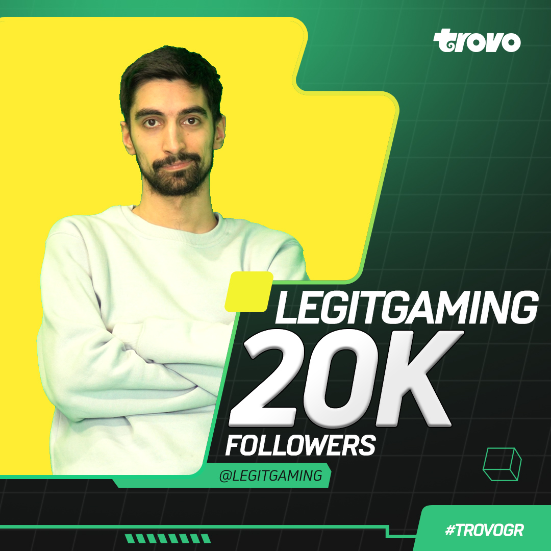 Ο <a href="/legitgaminggr/">legitgaminggr</a> έφτασε 20.000 followers sto Trovo!🔫