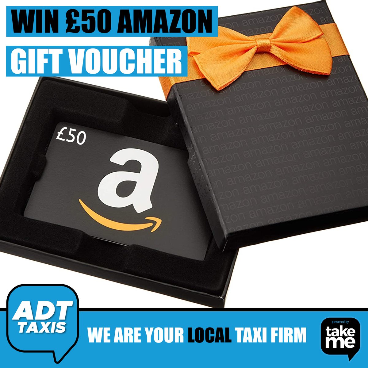 TakeMeLeics's tweet photo. Win a £50 Online Shopping voucher of YOUR choice
To enter
1] LIKE or ♥ 
2] SHARE or Retweet           
3] COMMENT or TWEET us which ONLINE Retailer you would like the voucher for 
4]FOLLOW ADT TAXIS Social Media !
Winner announced on LAST DAY OF THE MONTH
#raffle #prize #draw https://t.co/813AVXl5Nw
