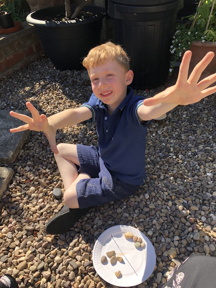 BatsP's tweet photo. @MiltonClass1 Caelan has been practicing even numbers in the garden! https://t.co/smIzYAjWgZ